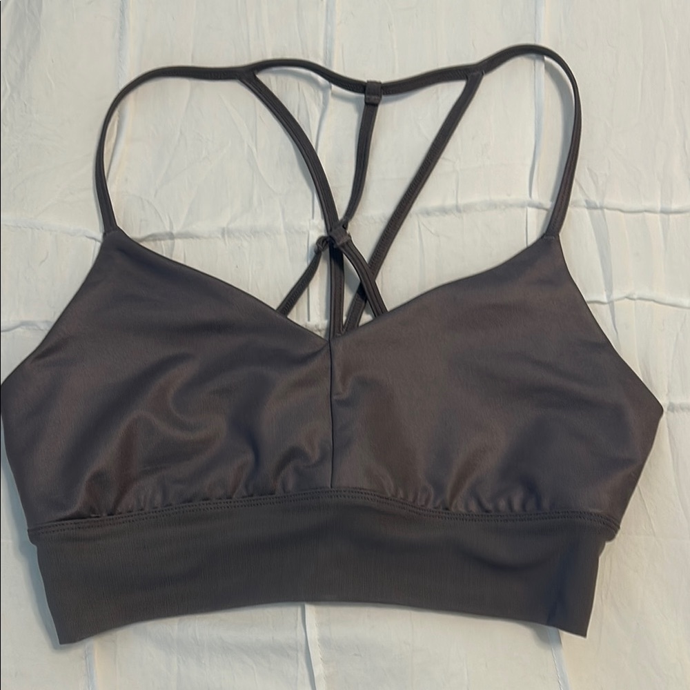 Women's Gray Strappy Bralette